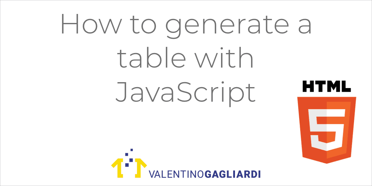 Back To The Basics How To Generate a Table With JavaScript